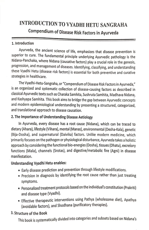 Vyadhi Hetu Sangraha